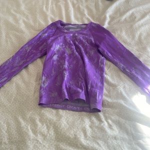 purple and grey long sleeve Lululemon swiftly tech size 2